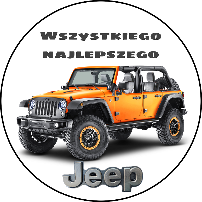 OPŁATEK NA TORT URODZINY JEEP  AUTO