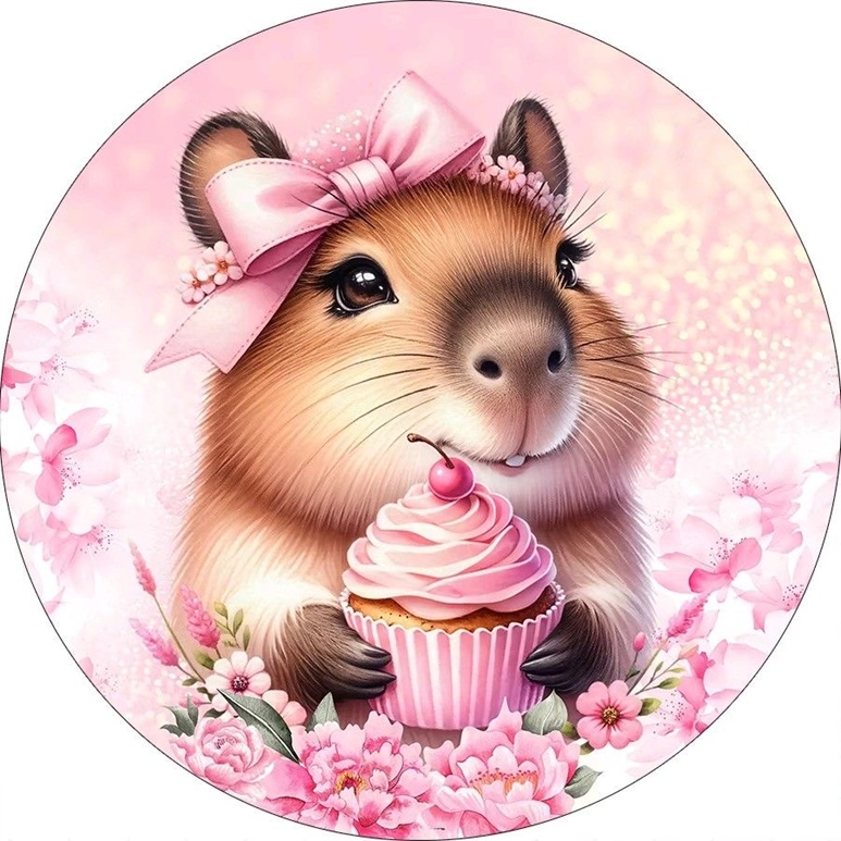 OPŁATEK NA TORT CAPIBARA KAPIBARA BABECZKA