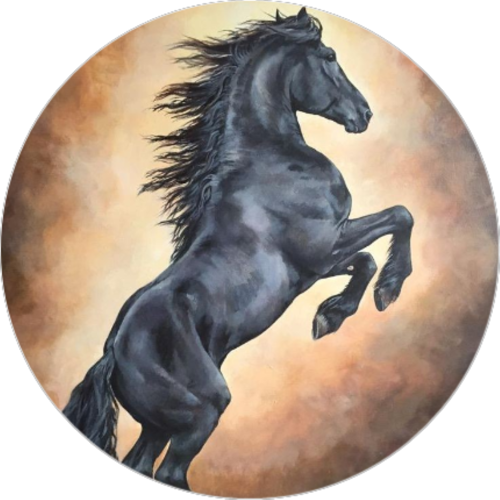OPŁATEK NA TORT URODZINY KOŃ GALLOP MUSTANG