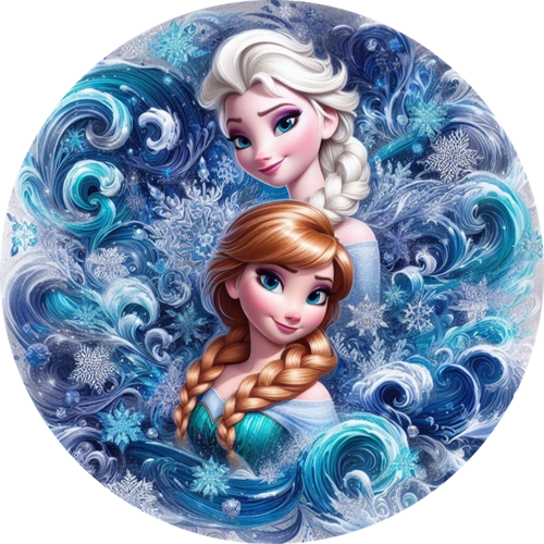 OPŁATEK NA TORT KRAINA LODU FROZEN ELSA ANNA
