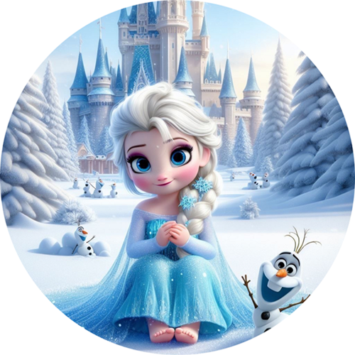 OPŁATEK NA TORT KRAINA LODU FROZEN ELSA OLAF