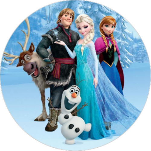 OPŁATEK NA TORT FROZEN OLAF SVEN ELSA ANNA