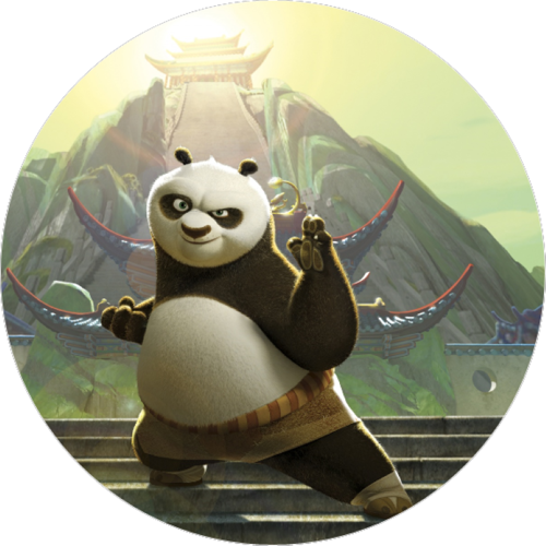 OPŁATEK NA TORT URODZINY KUNG-FU PANDA MIŚ PLUSZAK