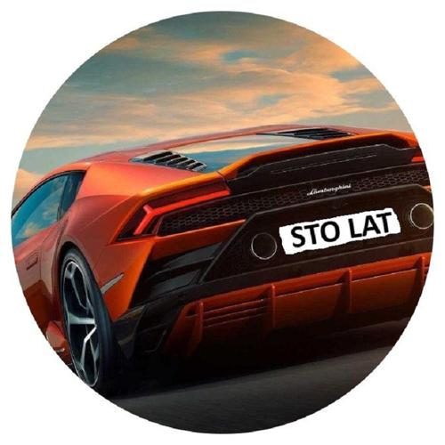 OPŁATEK NA TORT URODZINY LAMBORGHINI AUTO