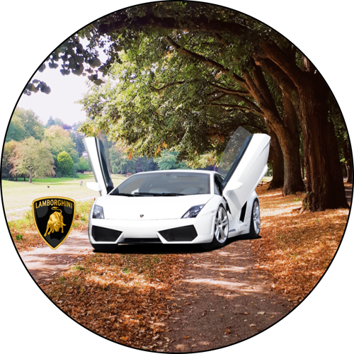 OPŁATEK NA TORT URODZINY LAMBORGHINI AUTO LOGO