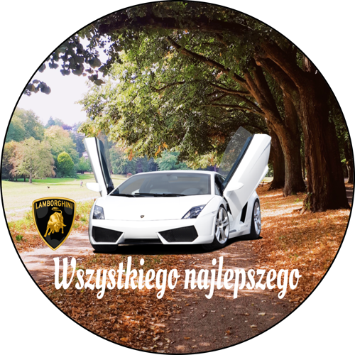 OPŁATEK NA TORT LAMBORGHINI AUTO LOGO