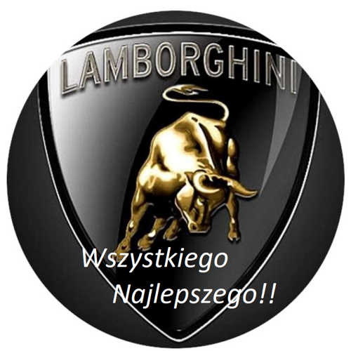 OPŁATEK NA TORT LAMBORGHINI LOGO BYK