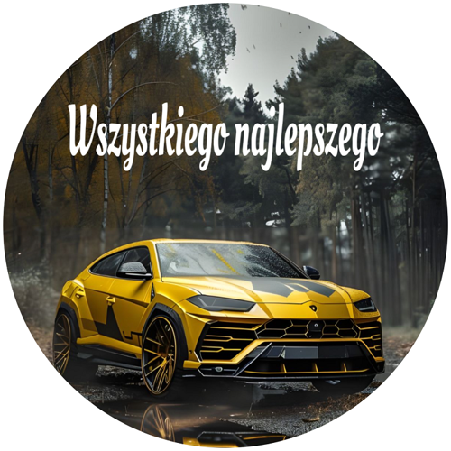 OPŁATEK NA TORT LAMBORGHINI AUTO FURA
