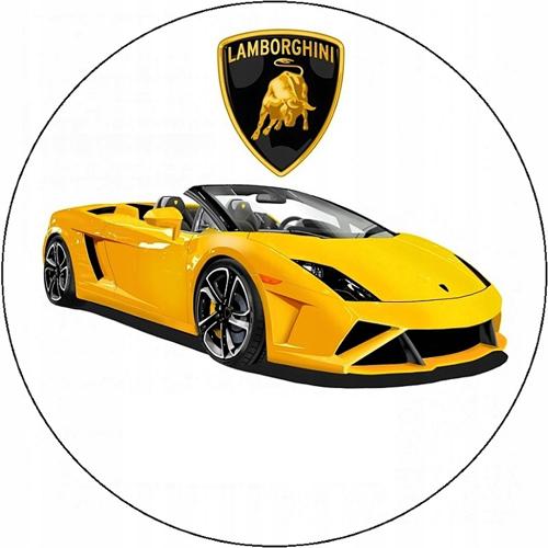 OPŁATEK NA TORT LAMBORGHINI AUTO SPORT LOGO