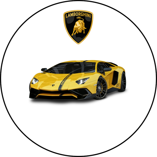 OPŁATEK NA TORT LAMBORGHINI AUTO LOGO