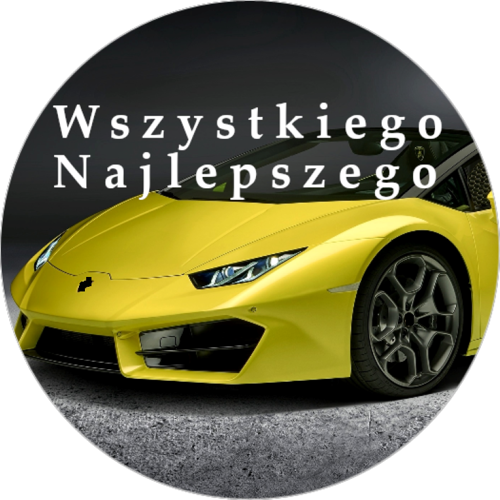 OPŁATEK NA TORT URODZINY LAMBORGHINI AUTO BRYKA