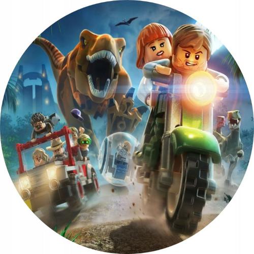 OPŁATEK NA TORT URODZINY JURASIK WORLD LEGO KLOCKI
