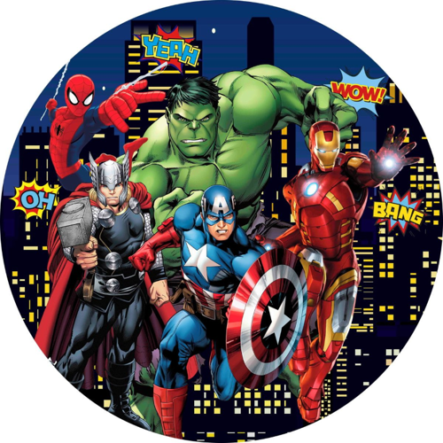 OPŁATEK NA TORT IRON MAN HULK SPIDERMAN