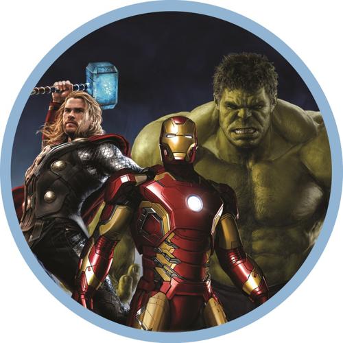 OPŁATEK NA TORT IRON MAN HULK THOR