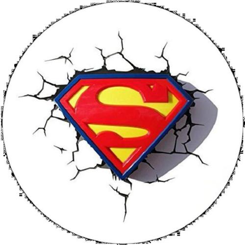 OPŁATEK NA TORT SUPERMAN LOGO ZNAK