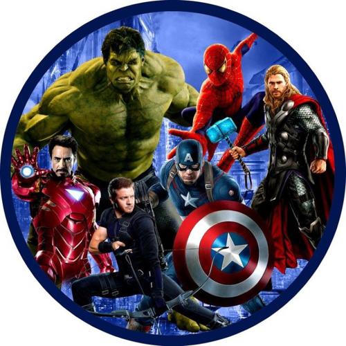 OPŁATEK NA TORT THOR SPIDERMAN IRON MAN HULK