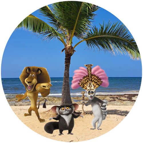 OPŁATEK NA TORT MADAGASKAR KRÓL JULIAN LEW ALEX