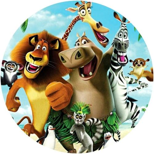 OPŁATEK NA TORT ZWIERZĘTA MADAGASKAR ALEX MARTY