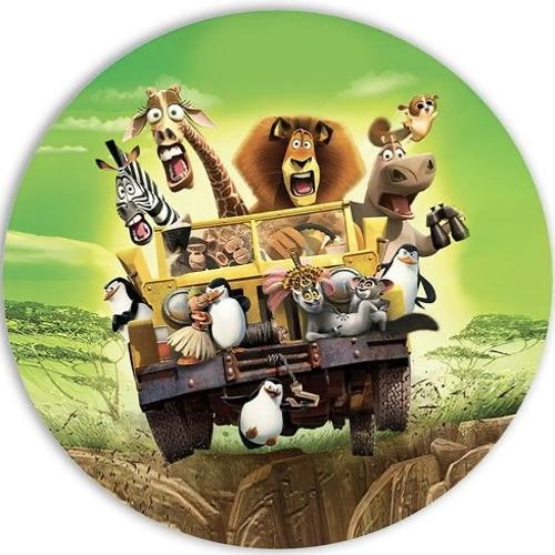 OPŁATEK NA TORT MADAGASKAR KRÓL LEW ALEX MARTY
