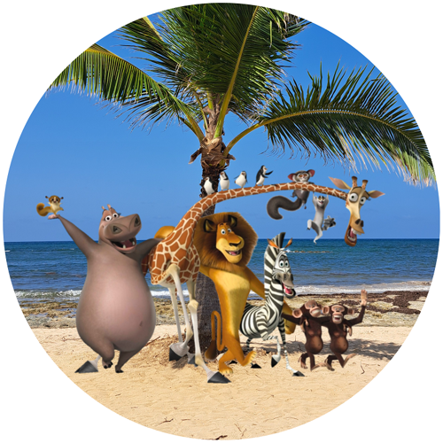 OPŁATEK NA TORT MADAGASKAR KRÓL JULIAN