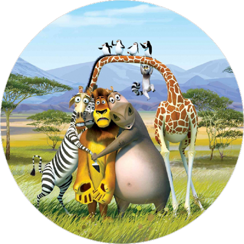 OPŁATEK NA TORT MADAGASKAR LEW ALEX MARTY MELMAN POSTACIE