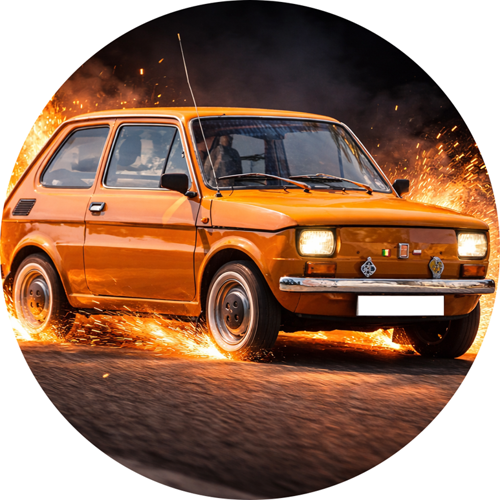 OPŁATEK NA TORT FIAT 126p MALUCH AUTO