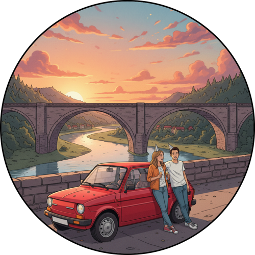 OPŁATEK NA TORT FIAT 126p MALUCH FIACIK