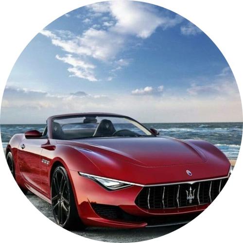 OPŁATEK NA TORT MASERATI SAMOCHÓD CABRIO