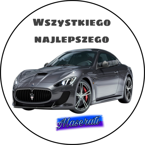OPŁATEK NA TORT MASERATI SAMOCHÓD FURA SPORT