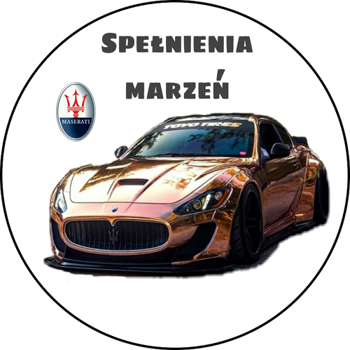 OPŁATEK NA TORT MASERATI SAMOCHÓD FURA