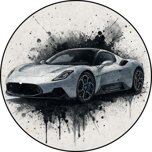 OPŁATEK NA TORT MASERATI SAMOCHÓD FURA SPLASH
