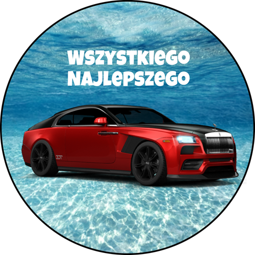 OPŁATEK NA TORT MERCEDES MAYBACH FURA