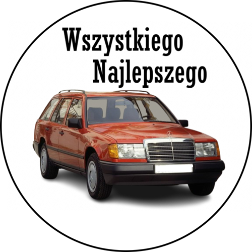 OPŁATEK NA TORT MERCEDES W124 AUTO