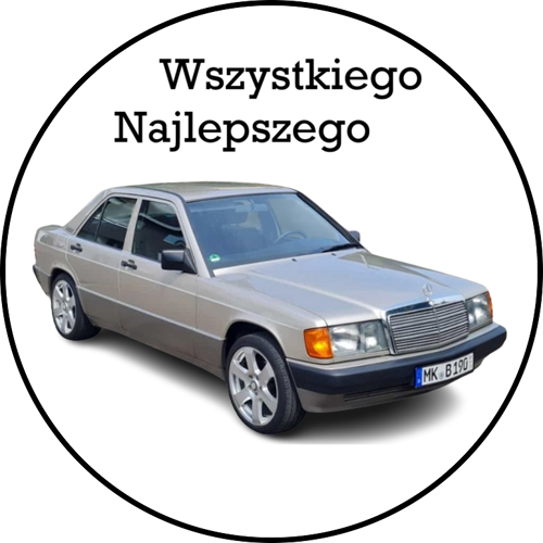 OPŁATEK NA TORT MERCEDES W201 SAMOCHÓD