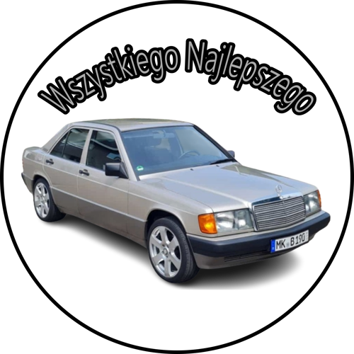 OPŁATEK NA TORT MERCEDES W201 AUTO
