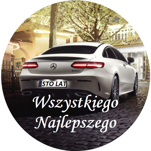 OPŁATEK NA TORT MERCEDES GLC AUTO SAMOCHÓD