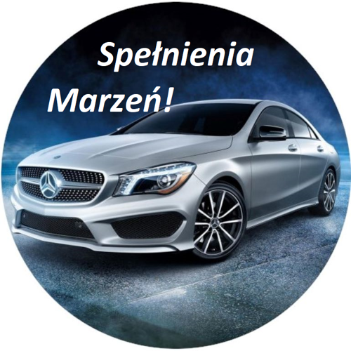 OPŁATEK NA TORT MERCEDES CLA AUTO SAMOCHÓD