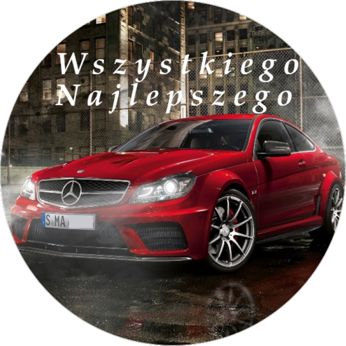 OPŁATEK NA TORT URODZINY MERCEDES AUTO