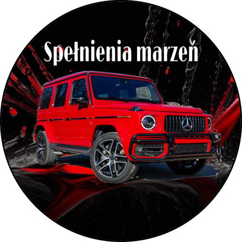 OPŁATEK NA TORT URODZINY MERCEDES TERENÓWKA