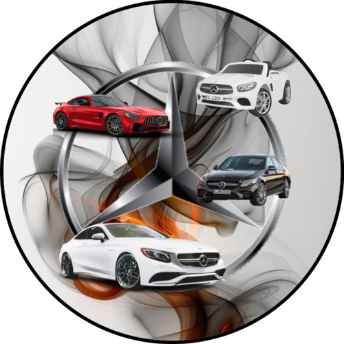 OPŁATEK NA TORT MERCEDES AUTO LOGO