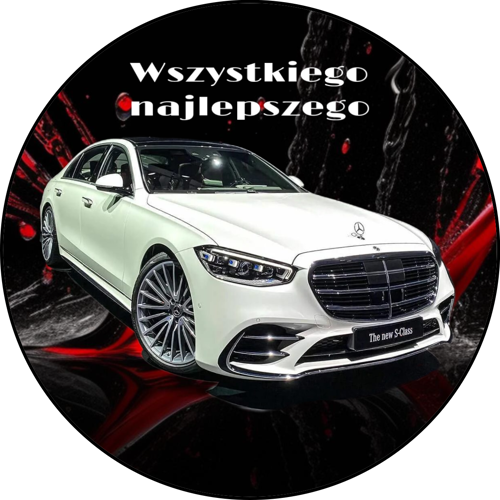 OPŁATEK NA TORT MERCEDES W223 AUTO SAMOCHÓD