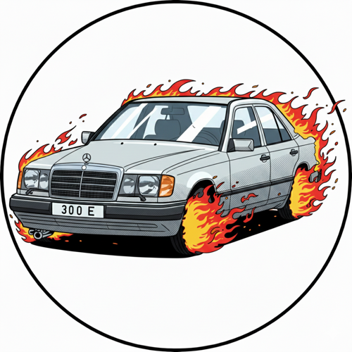 OPŁATEK NA TORT MERCEDES W124 AUTO BRYKA