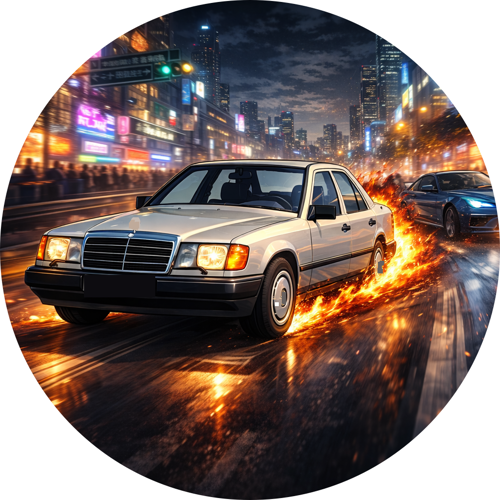 OPŁATEK NA TORT MERCEDES W124 AUTO BALERON