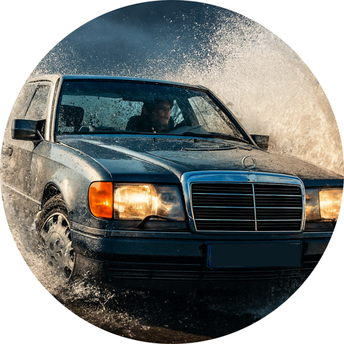 OPŁATEK NA TORT MERCEDES W124 AUTO MEROL