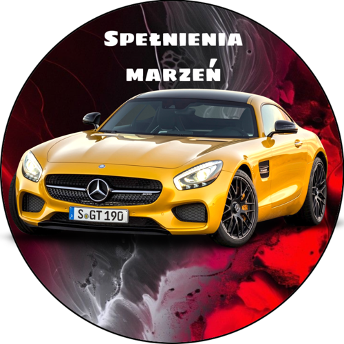 OPŁATEK NA TORT MERCEDES AUTO GT