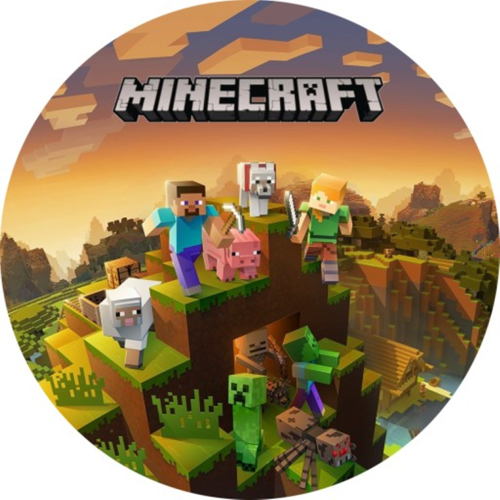 OPŁATEK NA TORT MINECRAFT PIXEL GRA