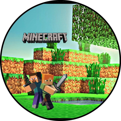OPŁATEK NA TORT URODZINY MINECRAFT PIXEL