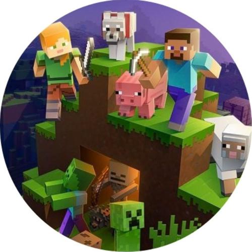 OPŁATEK NA TORT URODZINY MINECRAFT GRA POSTACIE