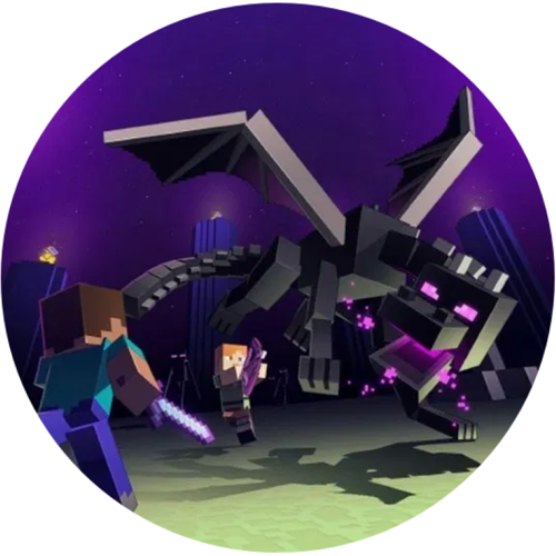 OPŁATEK NA TORT MINECRAFT GRA POSTACIE SMOK