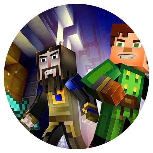 OPŁATEK NA TORT URODZINY MINECRAFT GRA POSTACIE